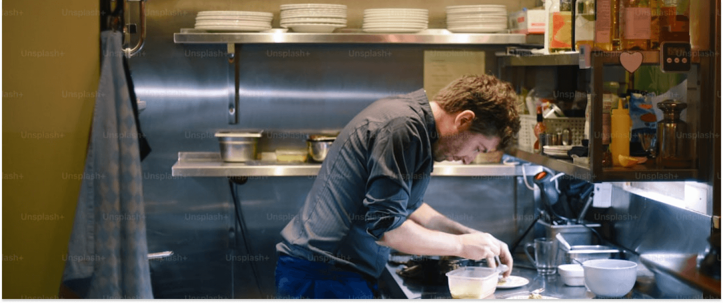 Chef preparing meal