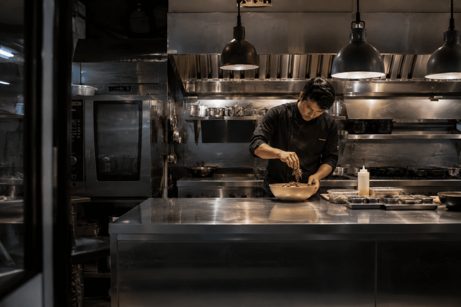 Chef preparing a Spinacho meal